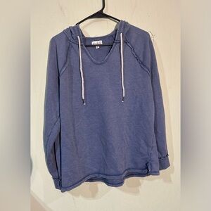 Wonderly v neck oversized fit hoodie pullover sweatshirt size medium